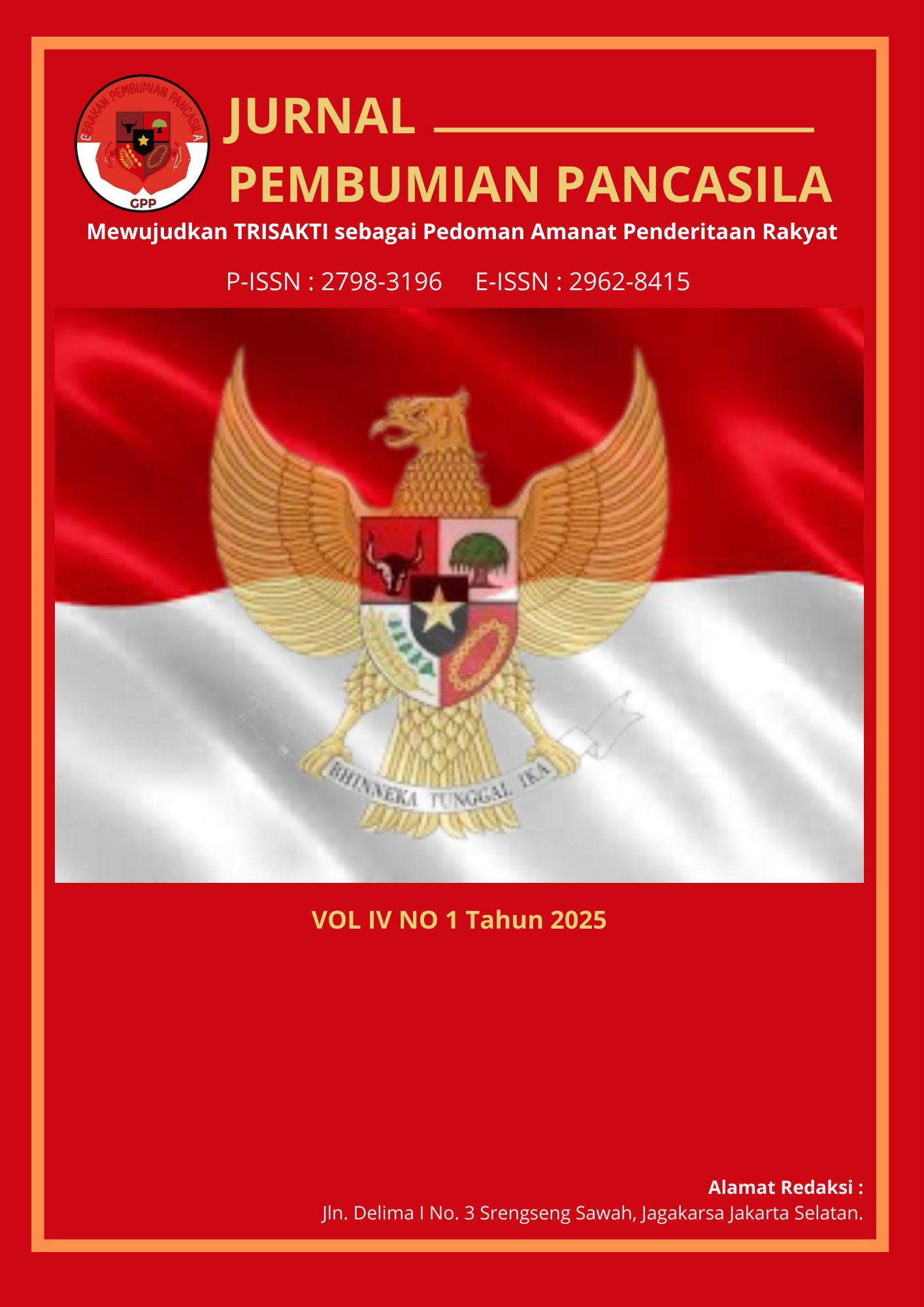 					Lihat Vol 5 No 1 (2025): 80 tahun kelahiran Pancasila 1 Juni: Inspirasi dan Intuisi Spiritual Kemerdekaan Indonesia
				